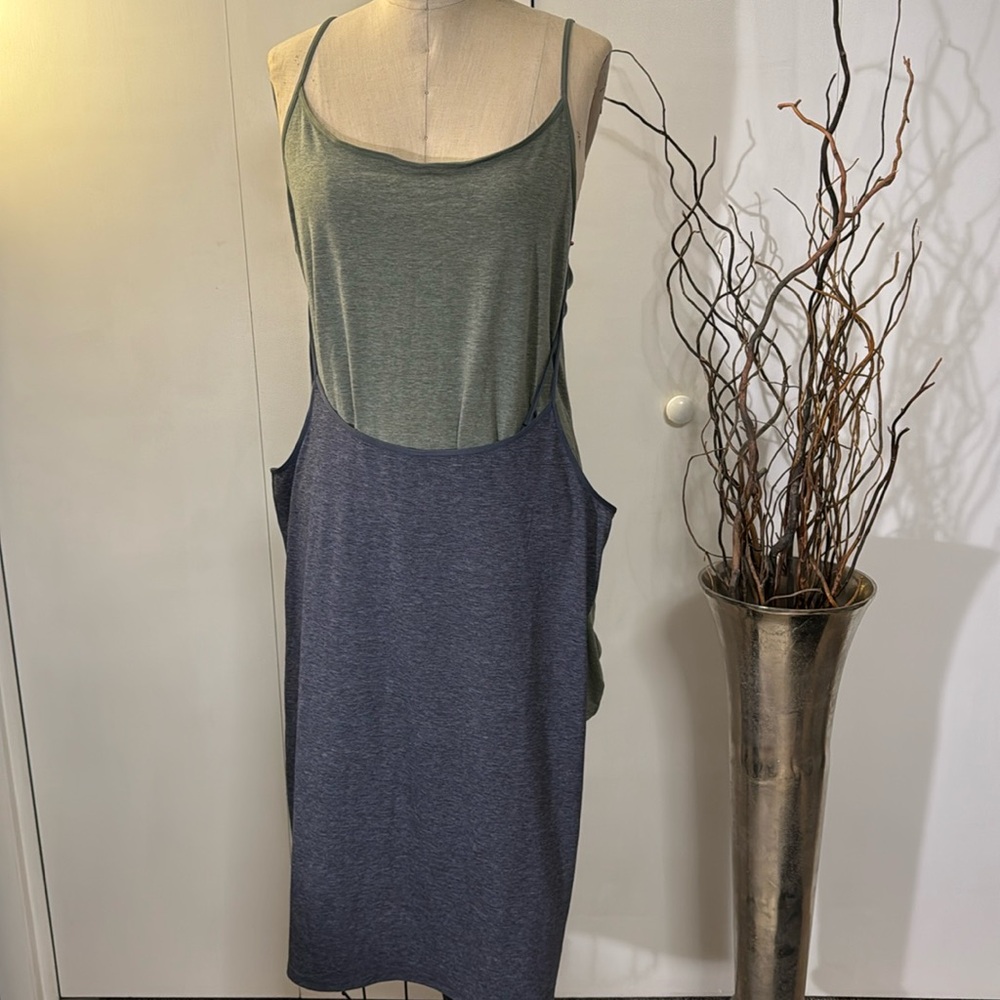 Divided H&M to pack, tank tops, green and navy
